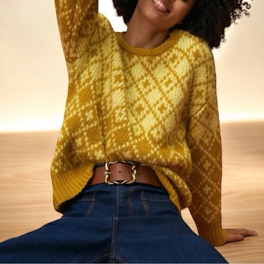 Anthropologie | Maeve Sigfried Sweater | Size XS | Mustard Yellow